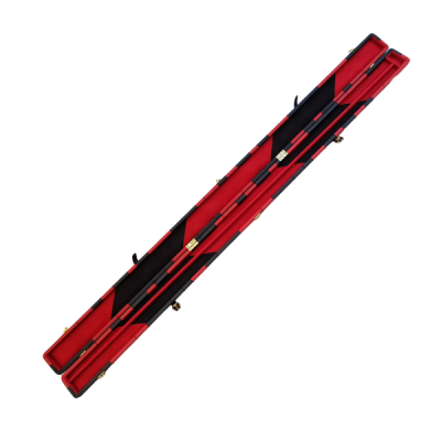 Snooker Lederkoffer 3/4 schwarz rot patch